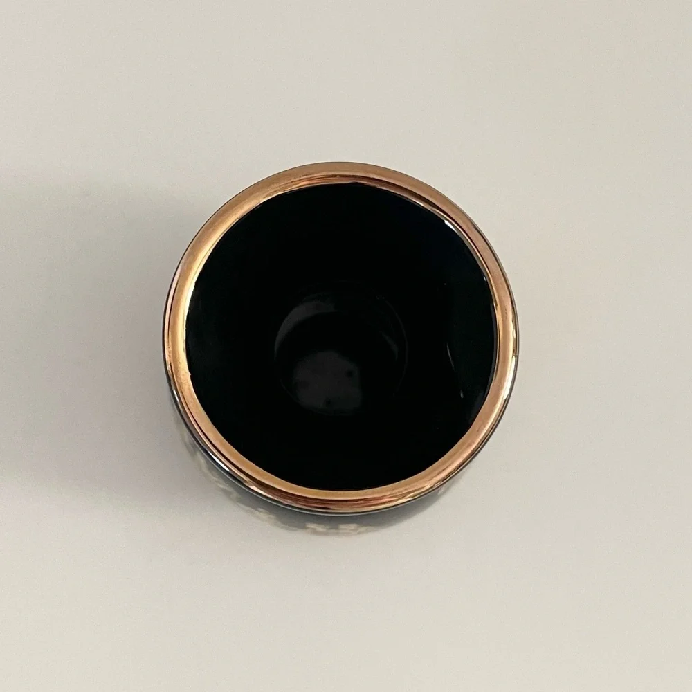 Special Fintias Black & Gold Greek Mythology Handmade Mini Vase in 24k Gold